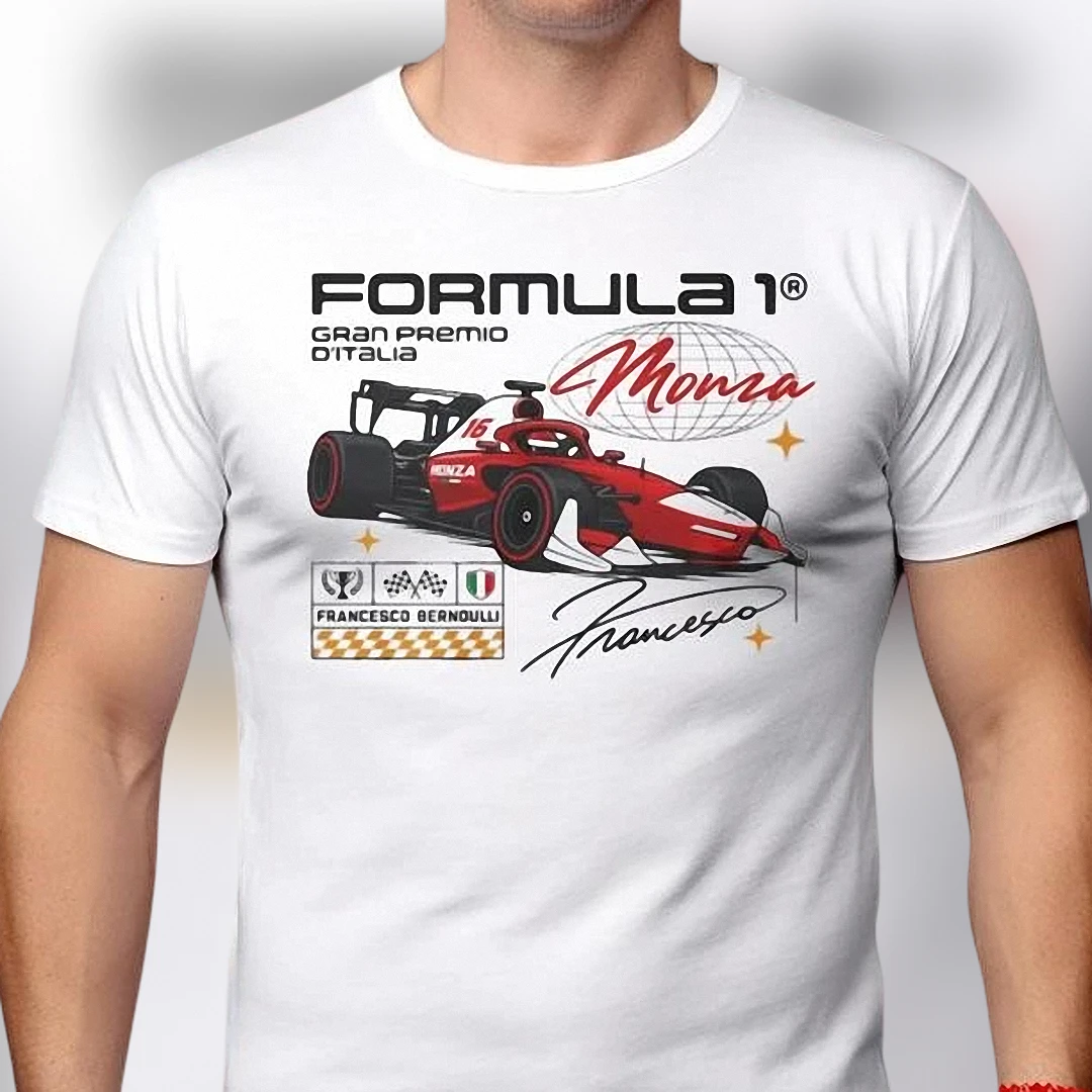 Formula 1 Gran Premio D'Italia Monza Tee, Italian Grand Prix Motorsport Racing Graphic Shirt