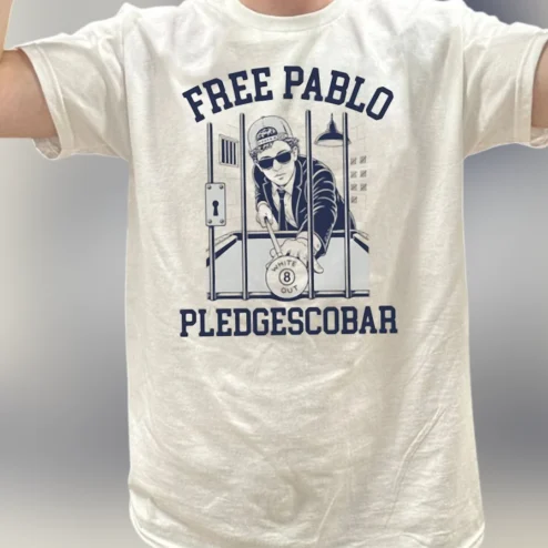 Free Pablo Pledgescobar White Out Tee Vintage Streetwear Graphic T-Shirt