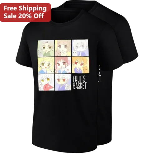 Fruits Basket Tee Chibi Characters Kyo Yuki Tohru Anime Manga Shirt Gift for Anime Fans