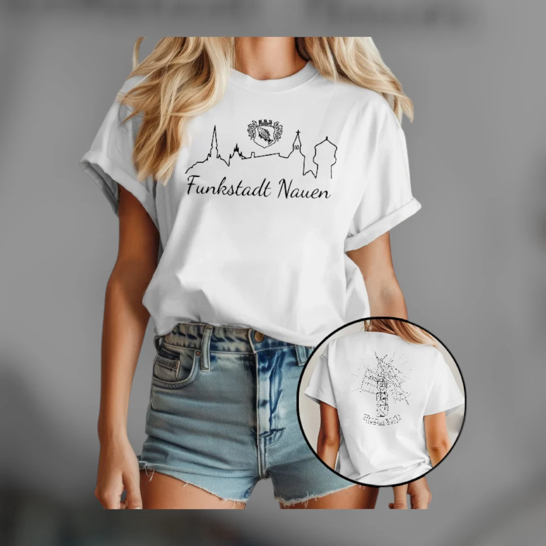 Funkstadt Nauen Germany Radio Tower Tee Minimalist City Skyline Graphic Souvenir