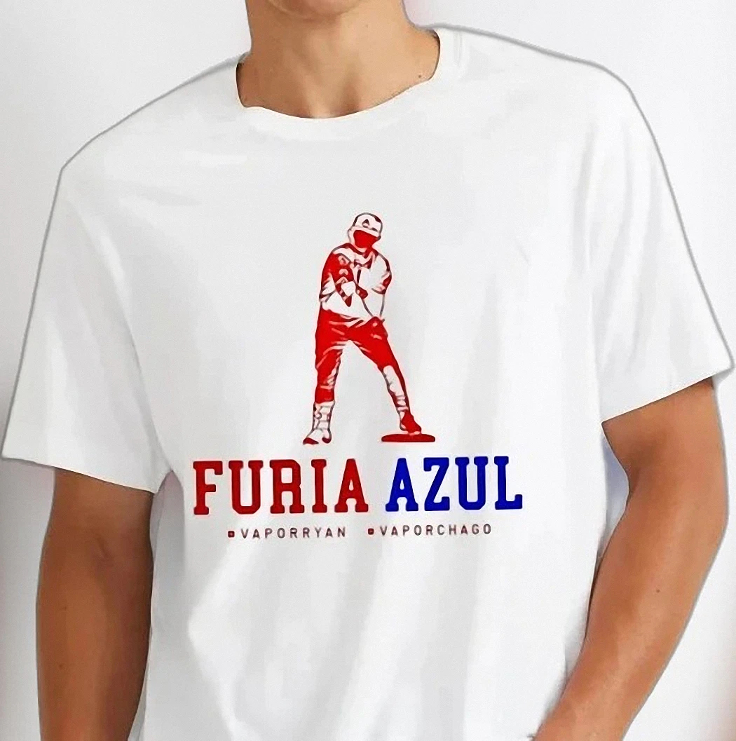 Furia Azul Baseball Graphic Tee, Retro Sports Batter Player Shirt, Unisex Game Day Fan Tee
