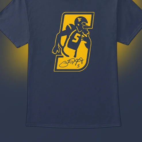 Garrett Greene West Virginia Football Tee, Mountaineers Game Day Quarterback Signature Shirt