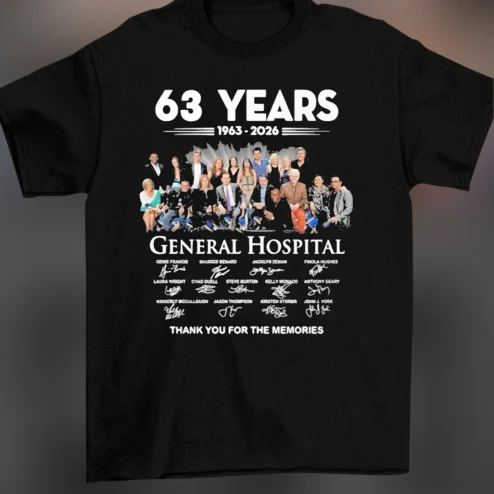 General Hospital 63 Years 1963-2026 Thank You For The Memories Tee, Cast Signatures Anniversary Shirt Gift