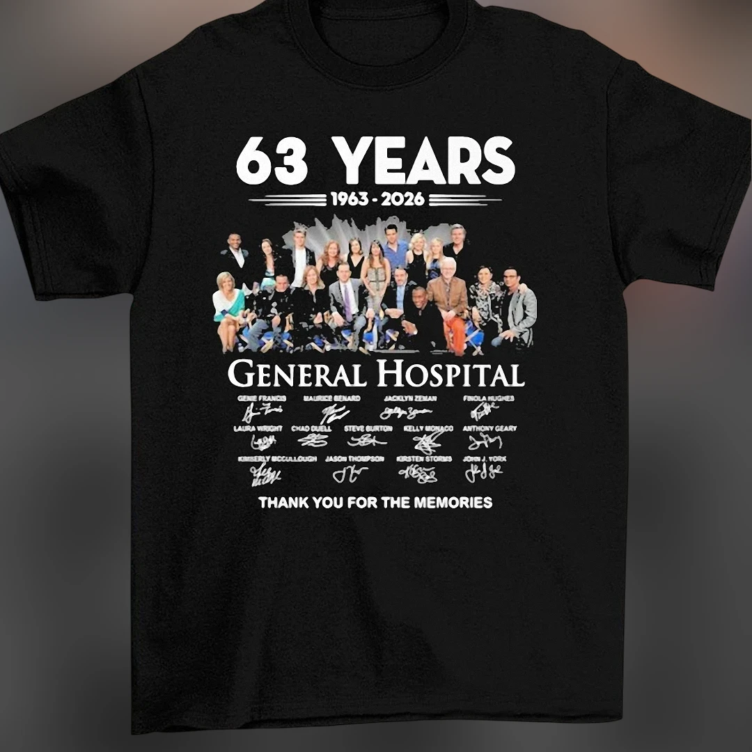 General Hospital 63 Years 1963-2026 Thank You For The Memories Tee, Cast Signatures Anniversary Shirt Gift