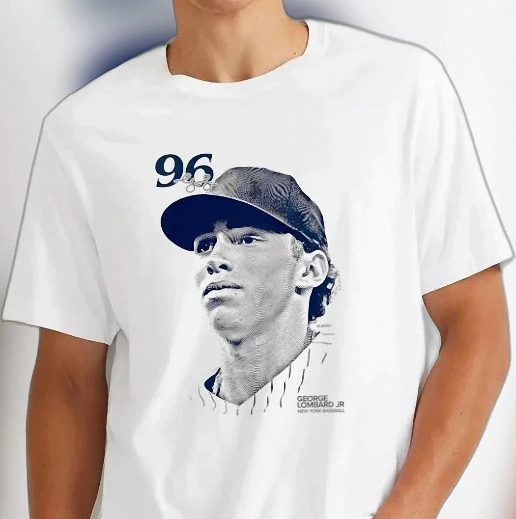George Lombard Jr 96 New York Baseball Tee, Prospect Portrait Graphic Shirt for Sports Fans