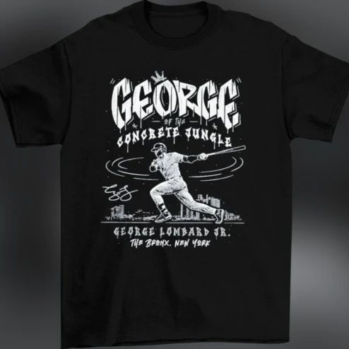 George of the Concrete Jungle George Lombard Jr. Tee, The Bronx New York Baseball Fan Graphic Shirt