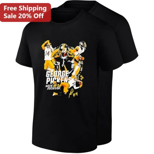 George Pickens Wide Receiver #14 Tee Steelers Football Fan Gift