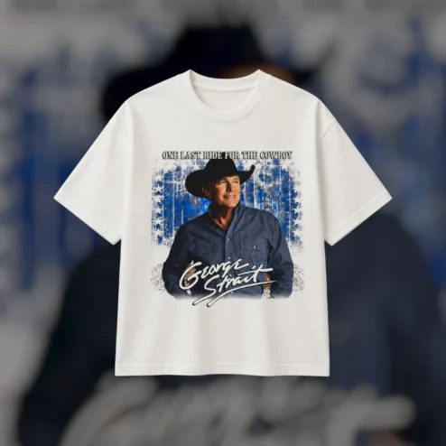 George Strait One Last Ride For The Cowboy Vintage Tee 90s Country Music T-Shirt