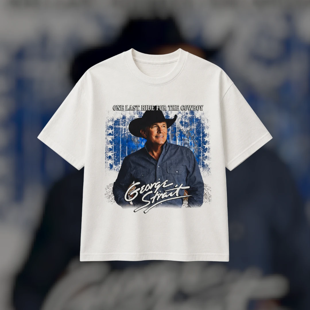 George Strait One Last Ride For The Cowboy Vintage Tee 90s Country Music T-Shirt