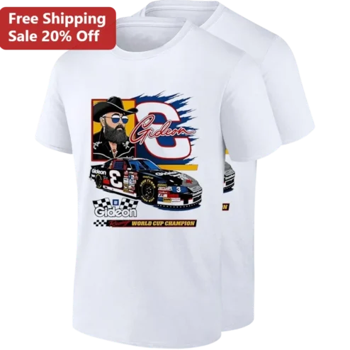 Gideon Racing World Cup Champion Tee, Vintage Stock Car Racing Shirt Gift for NASCAR Fans