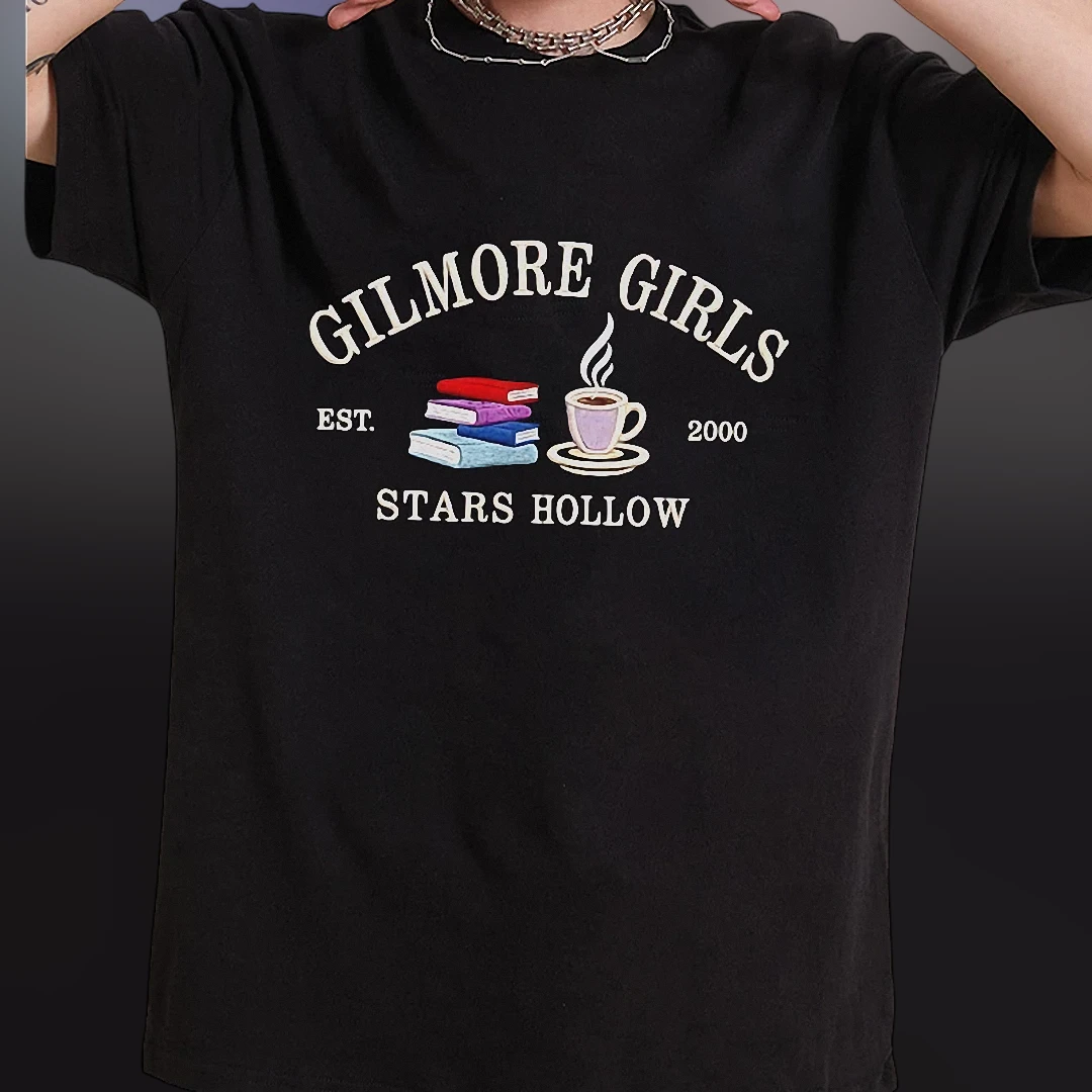 Gilmore Girls Stars Hollow Est 2000 Tee, Vintage Books Coffee TV Show Graphic Shirt, Cozy Fall Gift