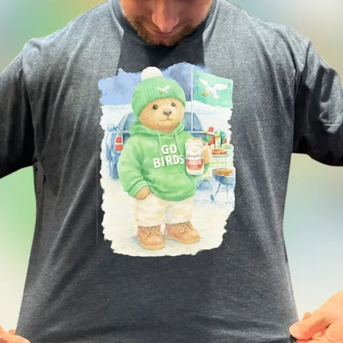 Go Birds Tailgate Bear Tee Philadelphia Football Game Day Shirt