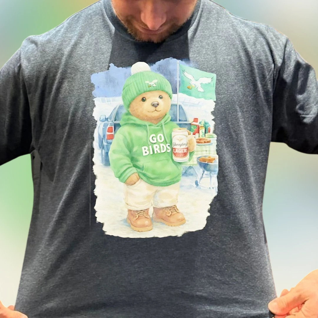 Go Birds Tailgate Bear Tee Philadelphia Football Game Day Shirt
