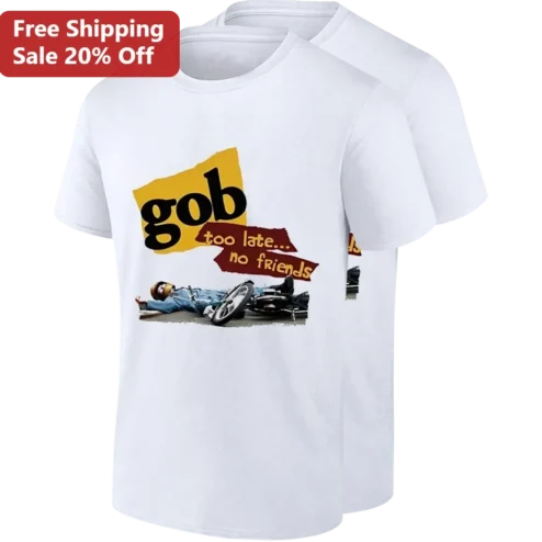 Gob Too Late No Friends Tee, Vintage Pop Punk Band Album Art Graphic Tee, 90s Punk Rock Music Fan Concert Gift for Men Women