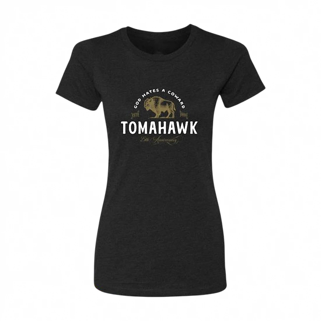 God Hates a Coward Tomahawk Band 5th Anniversary Buffalo Graphic Tee