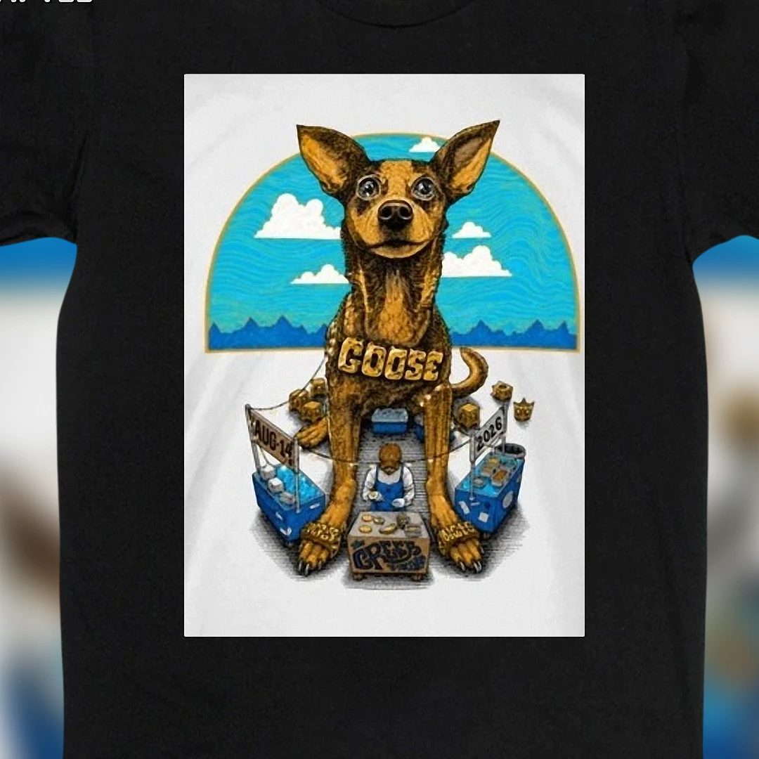 Goose August 14 2026 Chihuahua Dog Art Graphic Tee, Quirky Pet Novelty T-Shirt