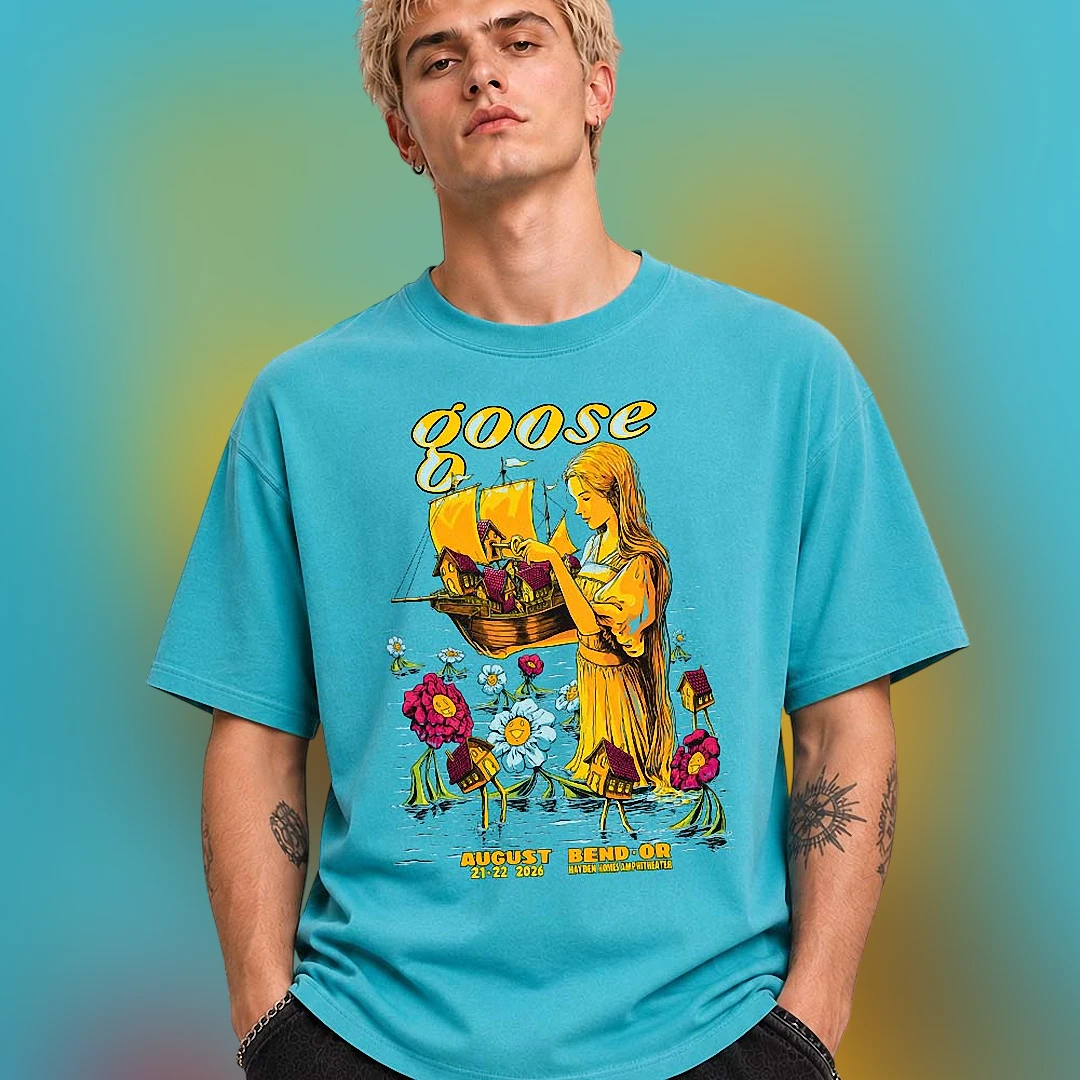 Goose August 21-22 2026 Bend OR Hayden Homes Amphitheater Tee, Summer Tour Concert Shirt