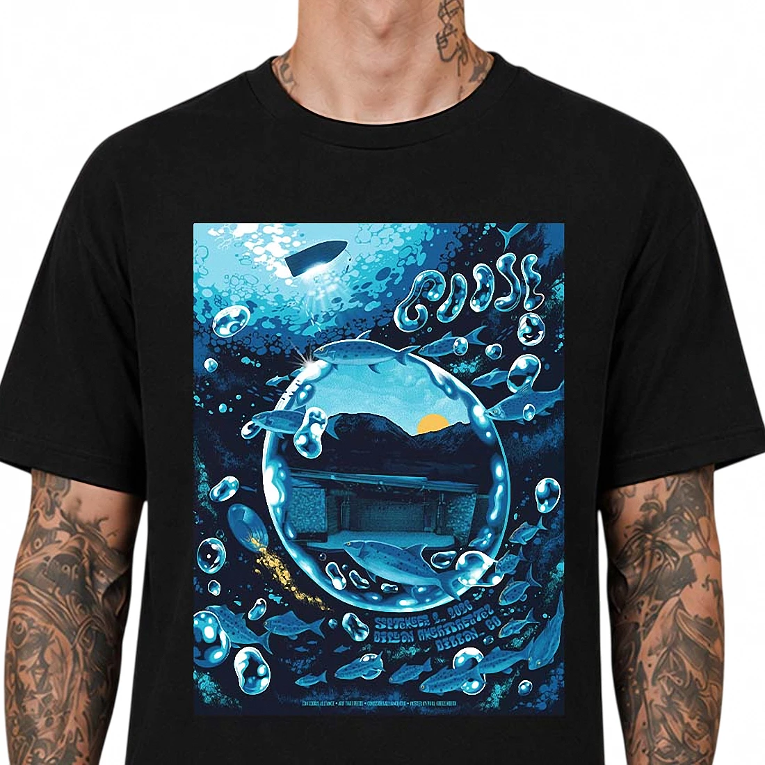 Goose Band Dillon Amphitheater Sept 2 2022 Concert Poster Tee, Vintage Indie Jam Band Tour Shirt