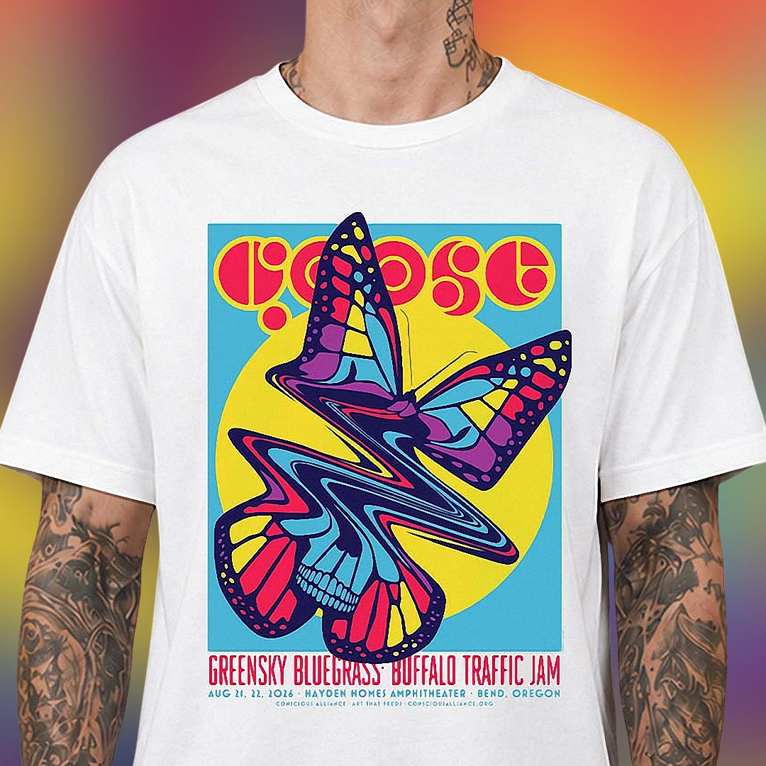 Goose Bend Oregon 2026 Concert Tee Hayden Homes Amphitheater Greensky Bluegrass Buffalo Traffic Jam Poster Graphic Shirt