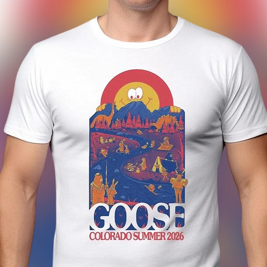 Goose Colorado Summer 2026 Tee Retro Band Tour Camping Graphic Shirt