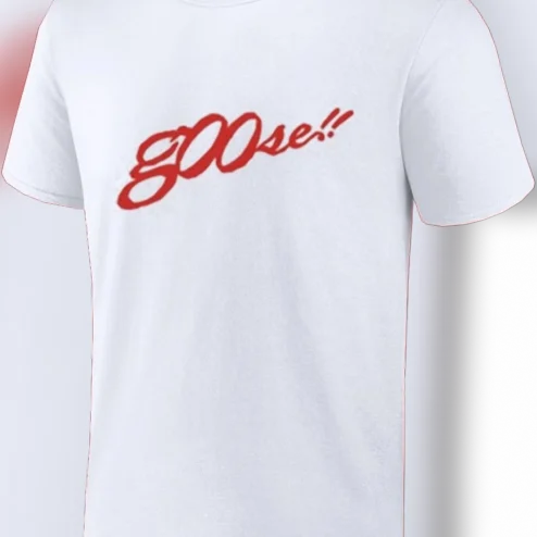 Goose Red Script Graphic Tee Funny GOOse Slogan T-Shirt Casual Bird Lover Gift