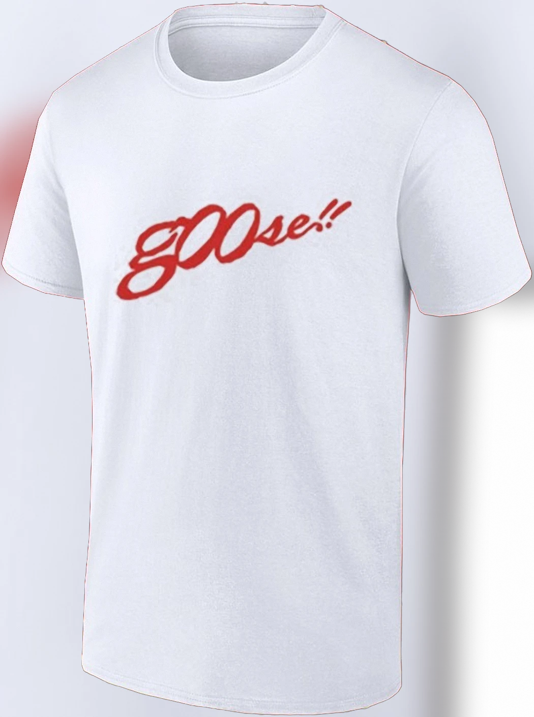 Goose Red Script Graphic Tee Funny GOOse Slogan T-Shirt Casual Bird Lover Gift