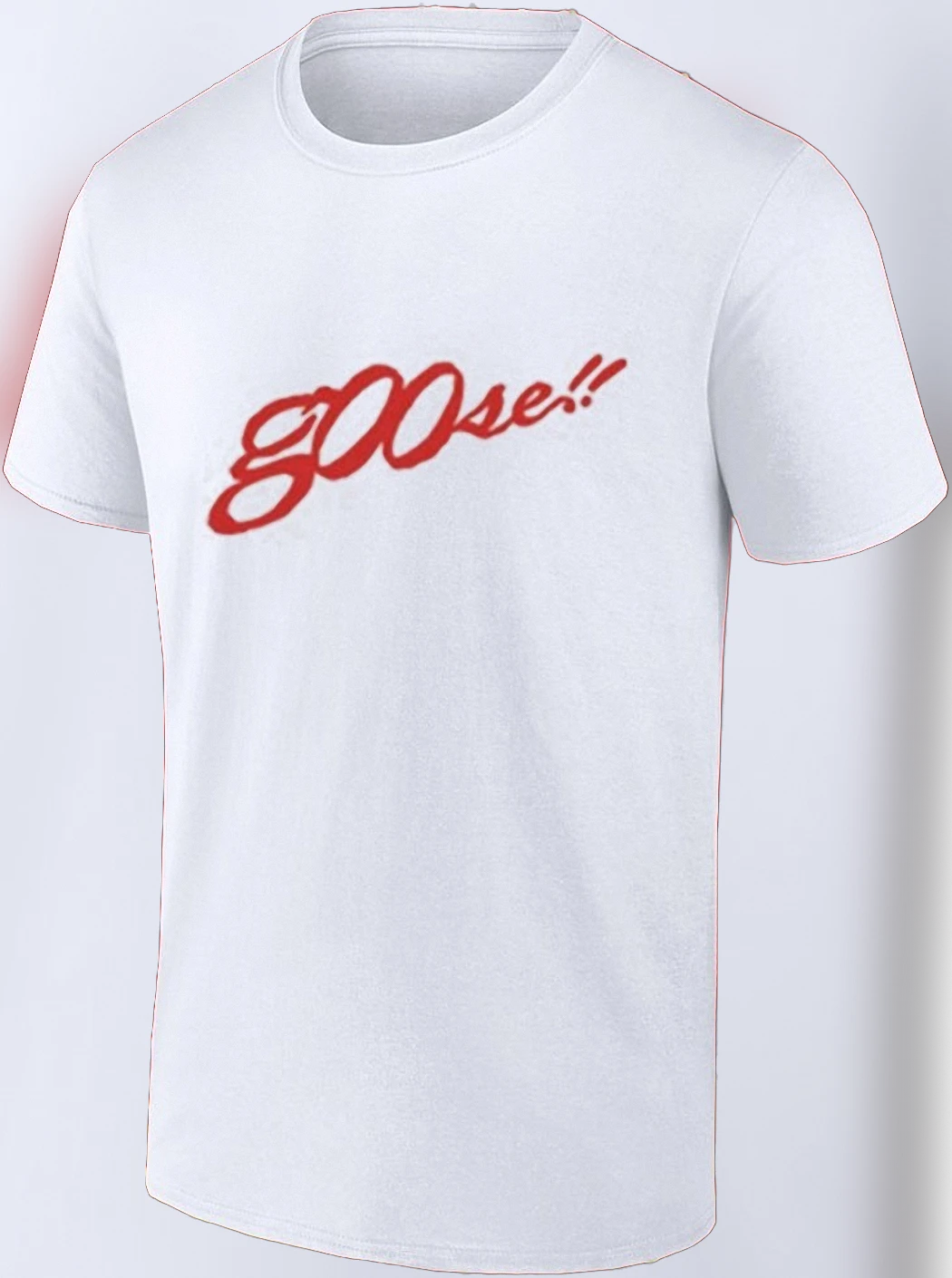 GOOse Red Script Graphic Tee, Funny Novelty Goose Slogan Shirt for Bird Lovers