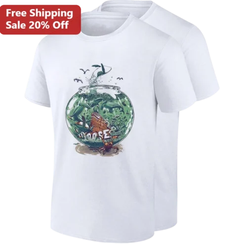 Goose Tee Funny Diving Goose Aquarium Ocean Life Graphic Tee Gift for Animal Lovers