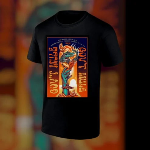 Gov't Mule 2026 Atlantic City and Lewiston Concert Tee Retro Psychedelic Poster Graphic
