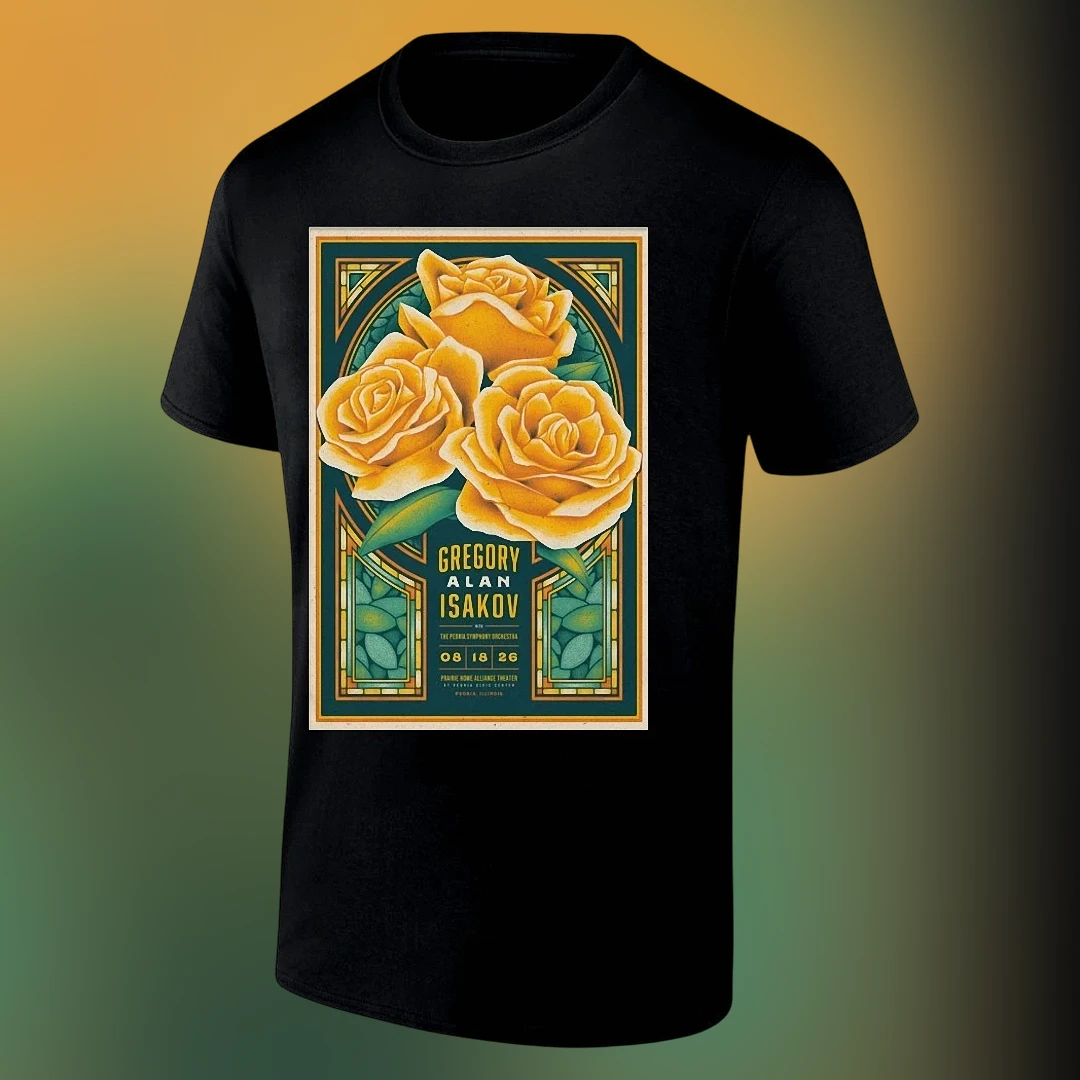 Gregory Alan Isakov Peoria Symphony Orchestra Aug 18 2026 Concert Tee, Prairie Home Alliance Theater Illinois Music Fan Souvenir