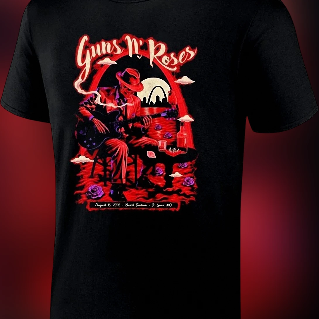 Guns N' Roses Busch Stadium St Louis August 16 2026 Concert Tee, Vintage Rock Band Fan Graphic T-Shirt