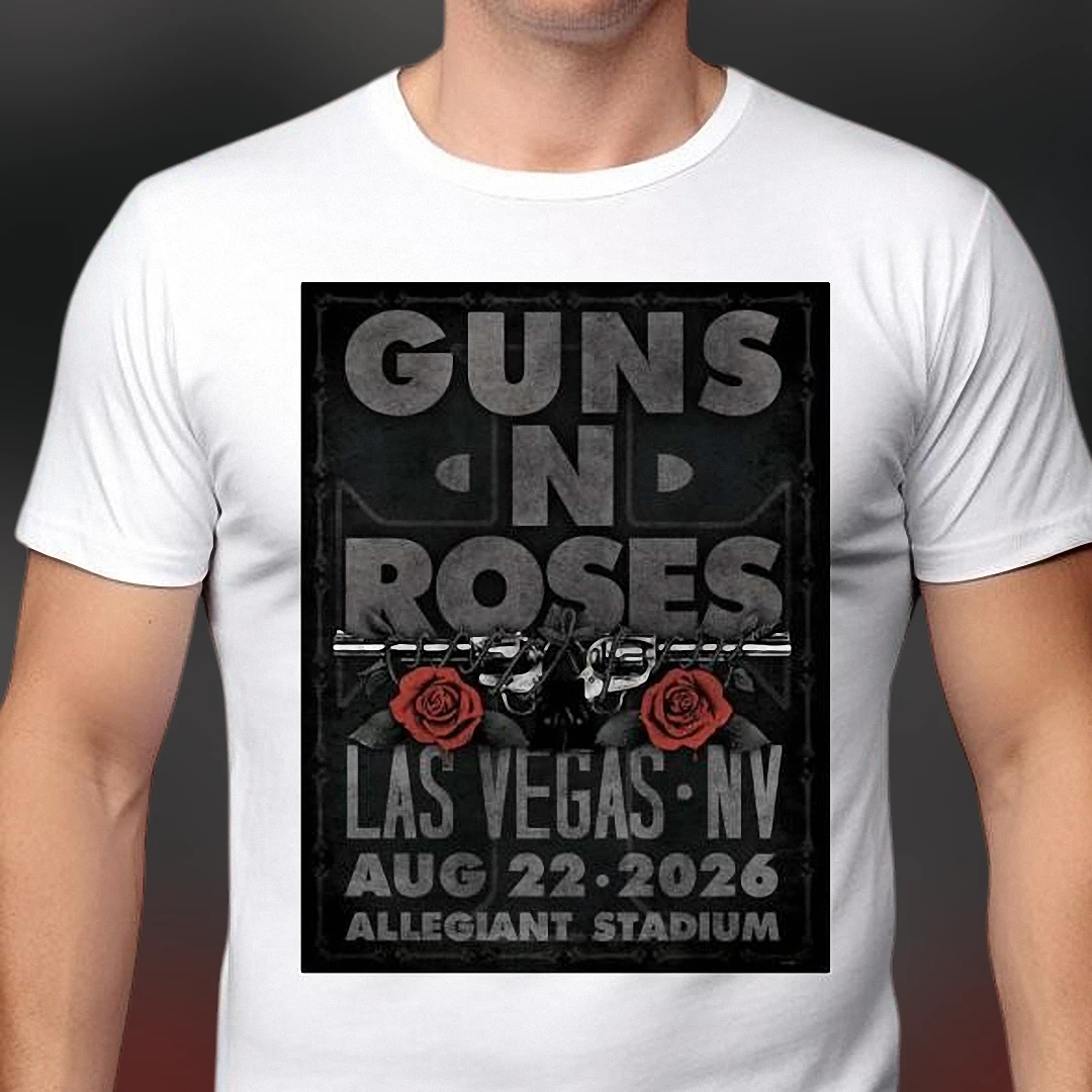 Guns N Roses Las Vegas NV Aug 22 2026 Allegiant Stadium Tee, Vintage Rock Band Concert Tour Shirt