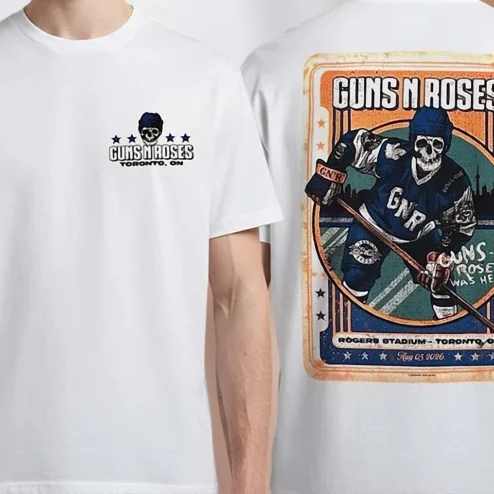 Guns N' Roses Toronto ON Rogers Stadium Aug 05 2026 Concert Tee Two Sided Rock Band Tour Merch