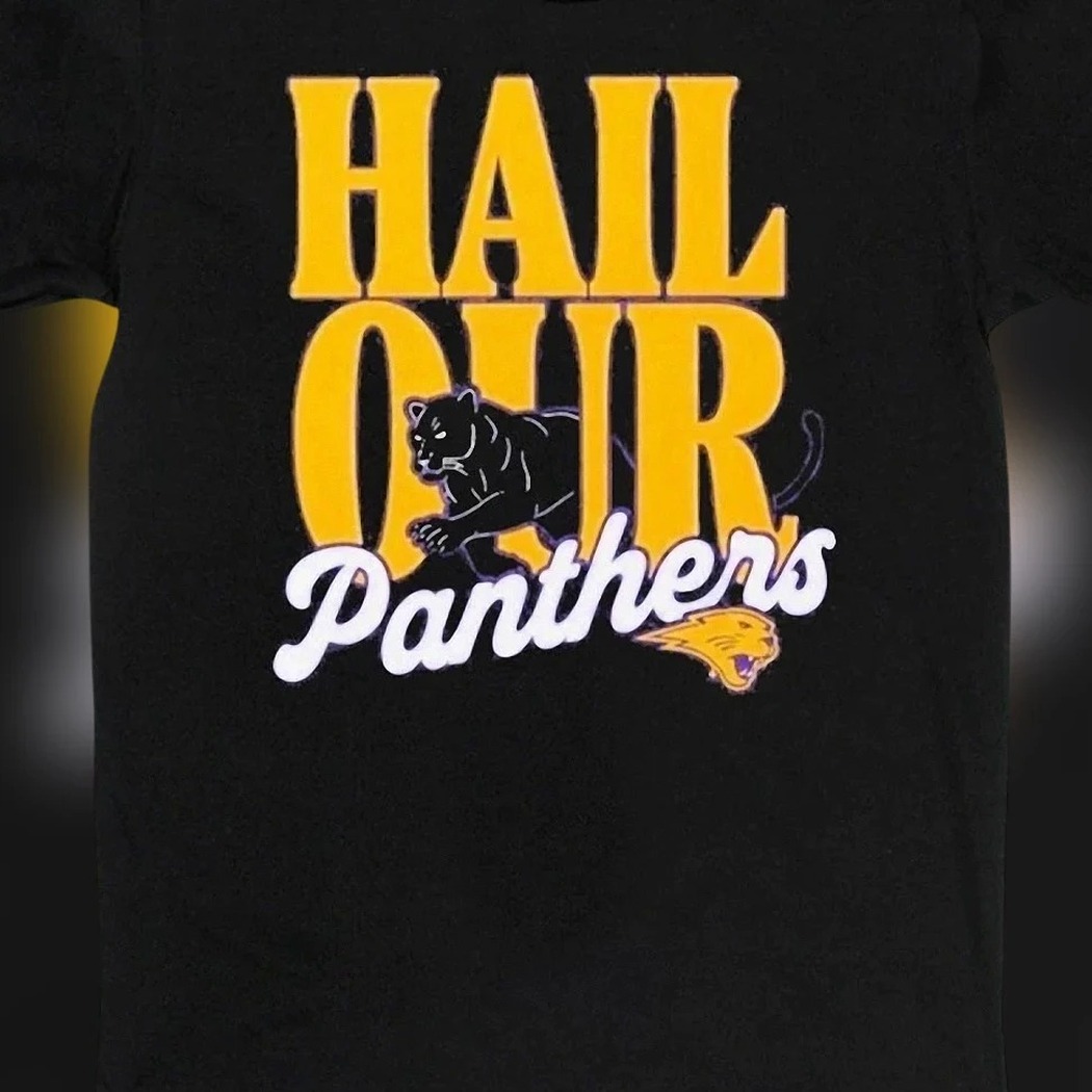 Hail Our Panthers Graphic Tee, Retro Game Day Mascot T-Shirt for Sports Fans