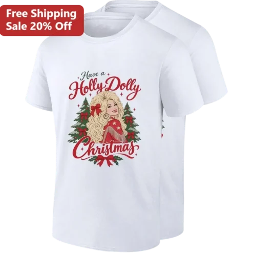 Have a Holly Dolly Christmas Tee Dolly Parton Holiday Shirt Gift for Country Music Fans