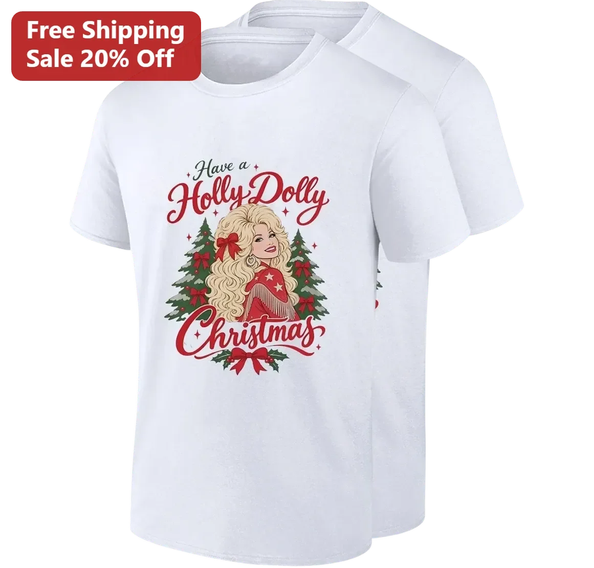 Have a Holly Dolly Christmas Tee Dolly Parton Holiday Shirt Gift for Country Music Fans