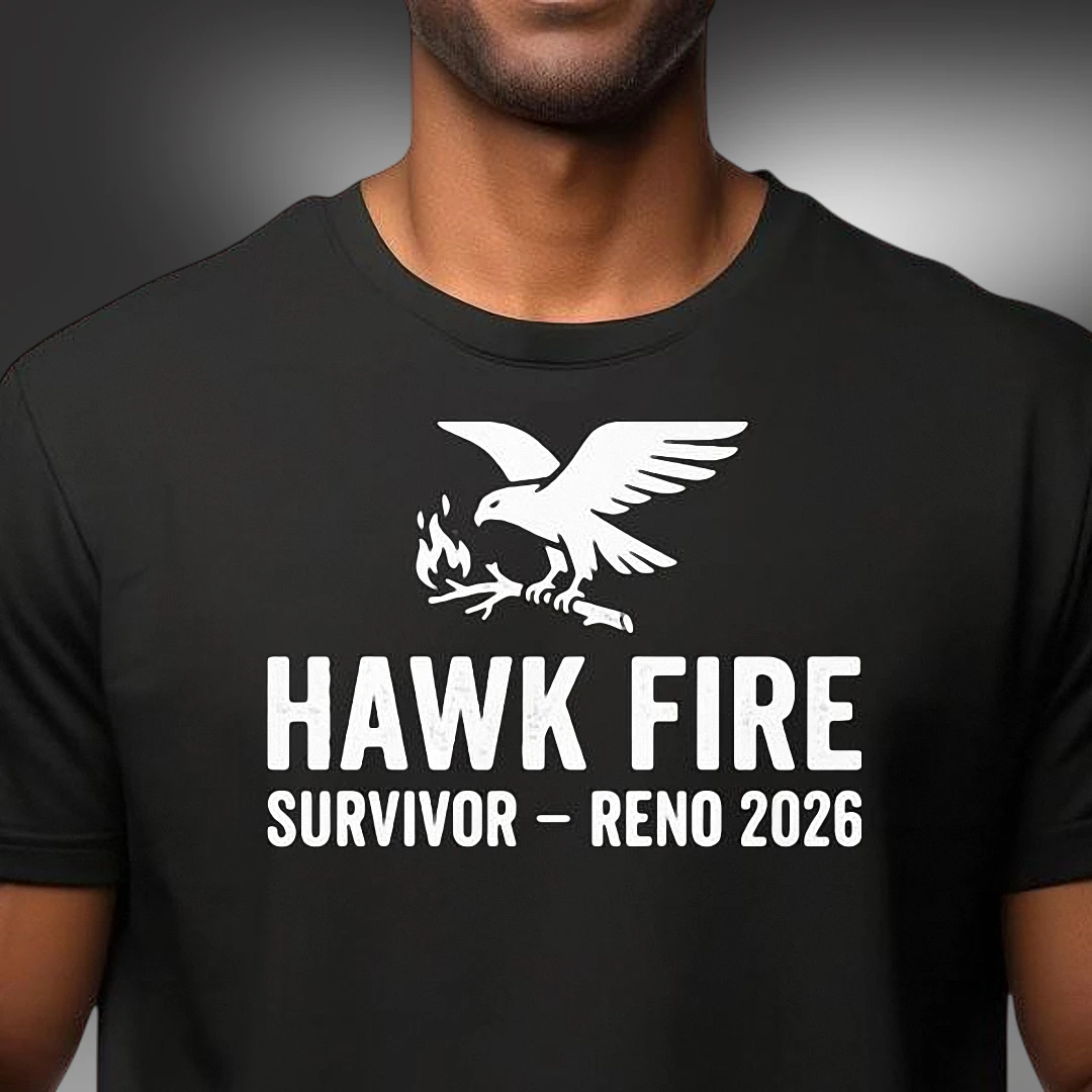 Hawk Fire Survivor Reno 2026 Tee Commemorative Wildfire Graphic Shirt