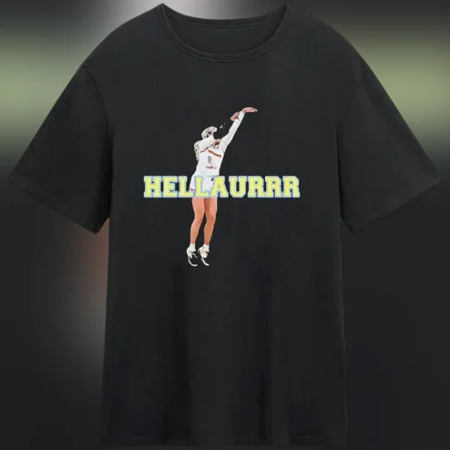 Hellaurrr Caitlin Clark Basketball Tee, Funny Retro Sports Graphic T-Shirt Gift
