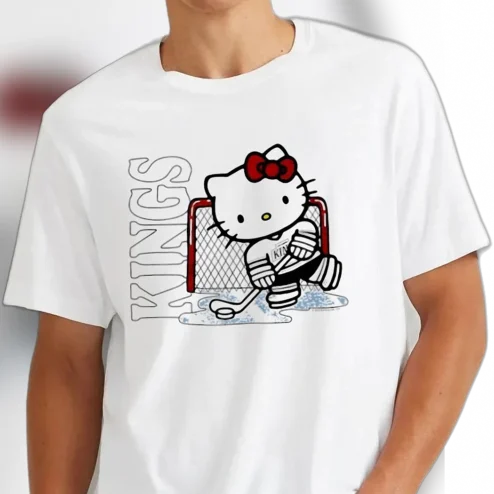 Hello Kitty LA Kings Hockey Tee Cute Kawaii Sports Fan Shirt