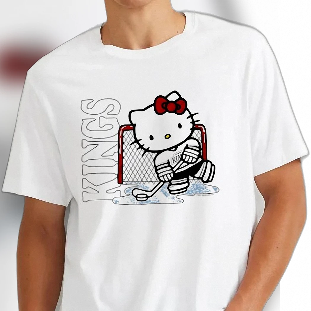 Hello Kitty LA Kings Hockey Tee Cute Kawaii Sports Fan Shirt