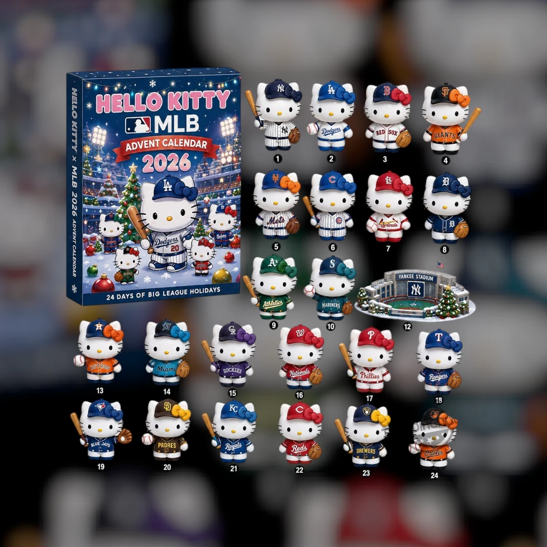Hello Kitty MLB Advent Calendar 24-Day Holiday Countdown Collectible Gift