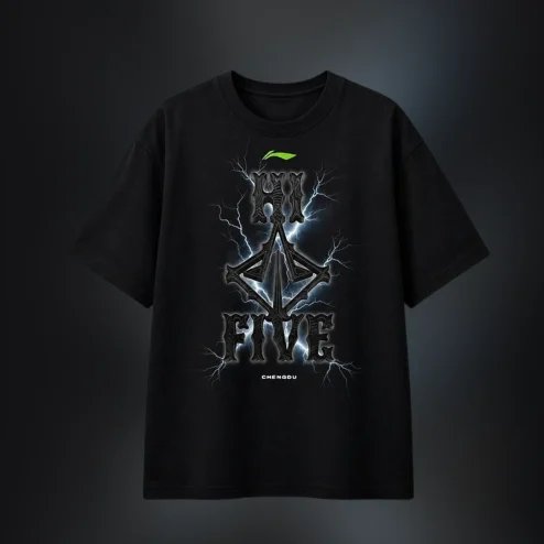 Hi Five Chengdu Gothic Lightning Graphic Tee, Urban Streetwear China City Travel Shirt