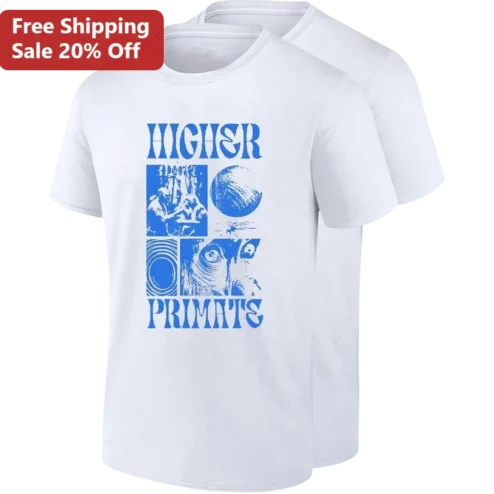 Higher Primate Tee Abstract Ape Graphic Streetwear Shirt for Men