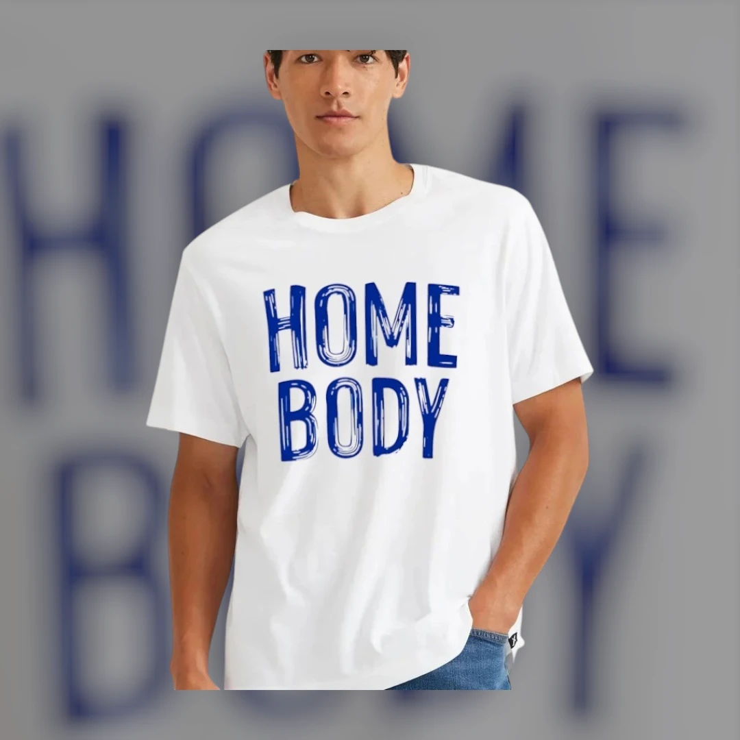Home Body Introvert Cozy Lounge Tee Casual Stay Home Graphic T-Shirt Gift for Men