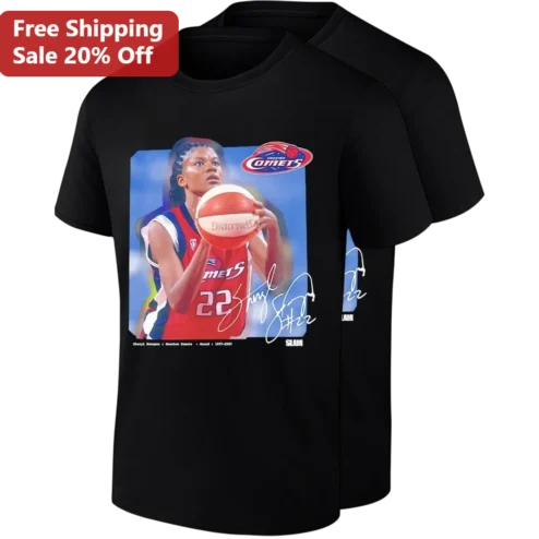 Houston Comets Sheryl Swoopes 22 Vintage 90s Basketball Tee Gift for WNBA Fans