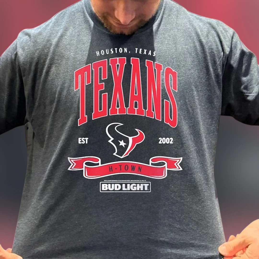 Houston Texans Tee Vintage H-Town Est 2002 Football Fan Graphic Shirt