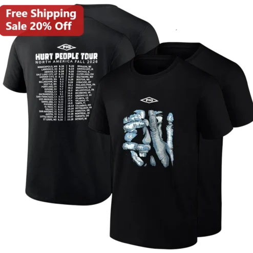 Hurt People Tour North America Fall 2026 Tee, Concert Tour Graphic Tee Gift for Music Fans and Band Merch Collectors