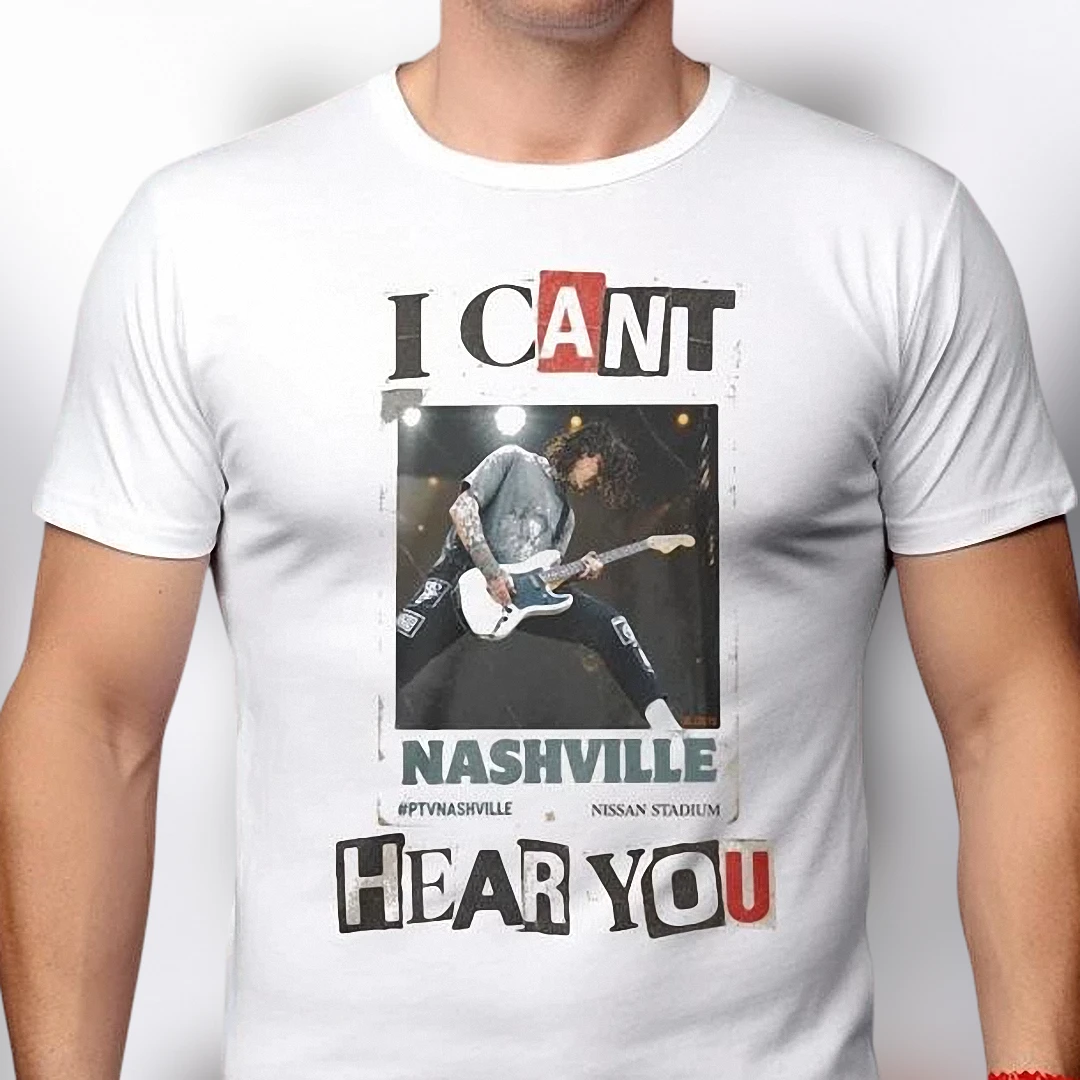 I Can't Hear You Nashville Nissan Stadium Concert Tee, Pierce The Veil PTV Tour Graphic Shirt