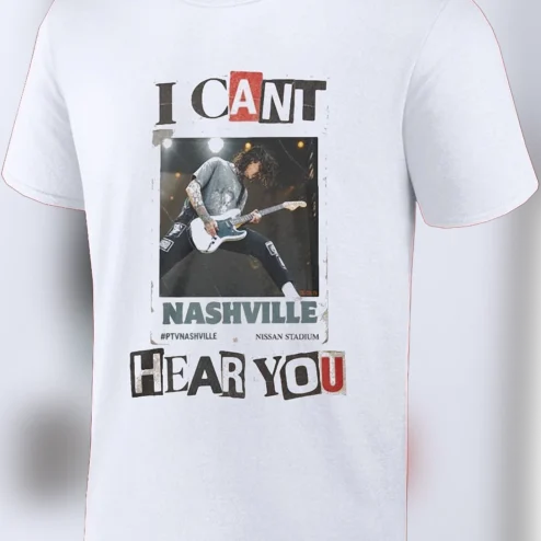 I Can't Nashville Hear You Tee Vintage Rock Concert Graphic T-Shirt Music Lover Souvenir Gift