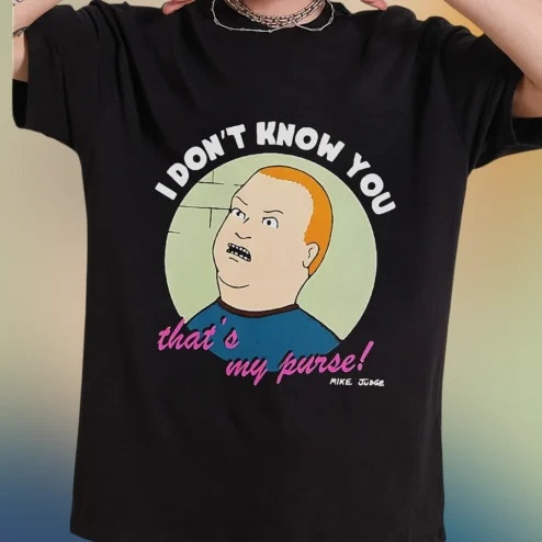 I Don't Know You That's My Purse Tee Funny Bobby Hill Retro Cartoon Graphic Shirt Gift